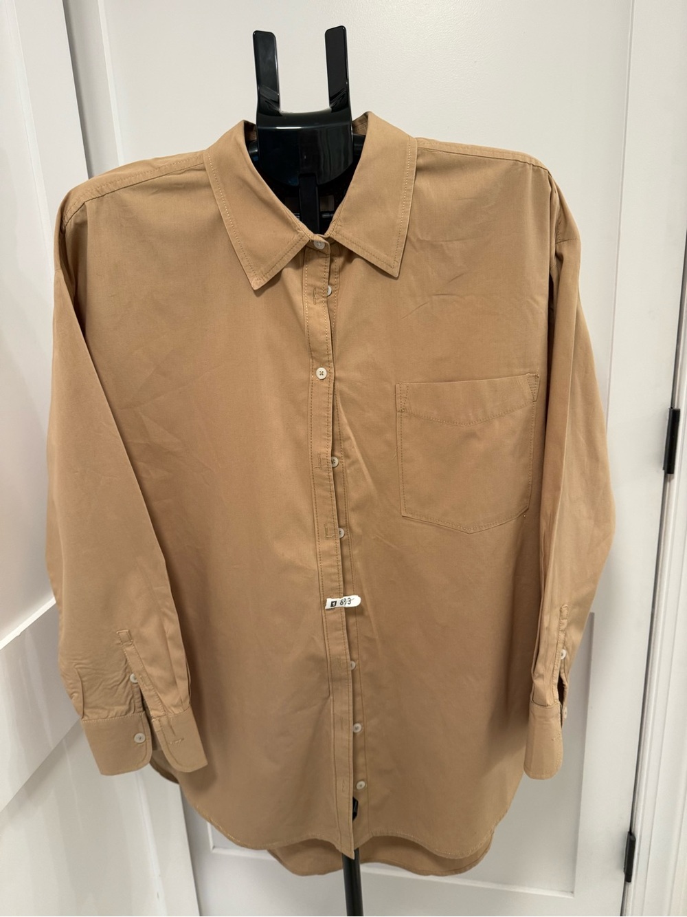 Women’s Casual Button-Up Shirt in Tan